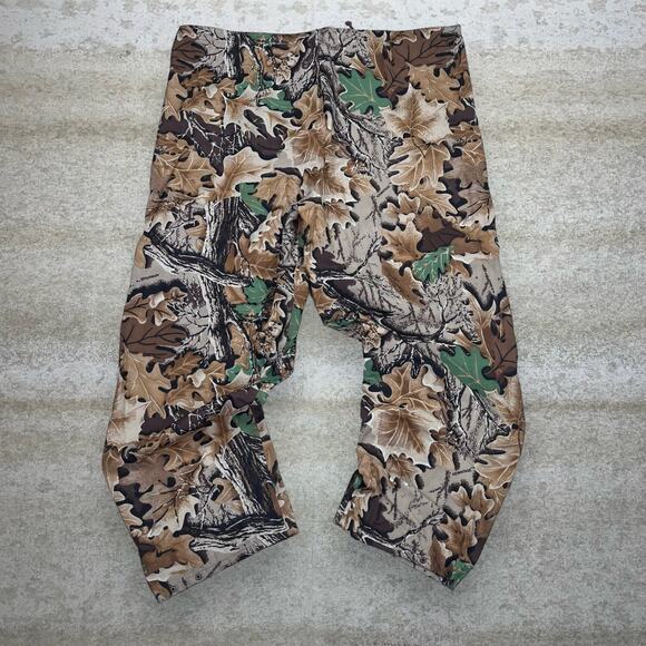 Vintage Advantage Hunting Camo Tactical Pants Baggy Fit Water Proof Woodland 90s - Picture 1 of 4